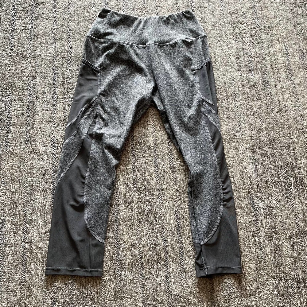 Gymshark Sleek Sculpture Gray High Waist Mesh Workout Leggings Size XS